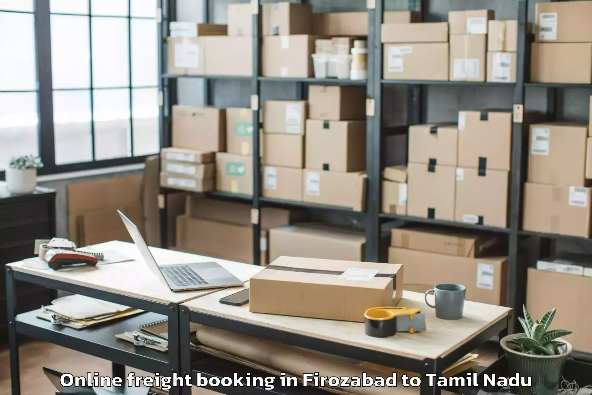 Trusted Firozabad to Karumbakkam Online Freight Booking